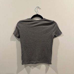 Gray Ribbed T-shirt